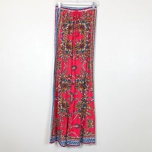 Flying Tomato Palazzo Pants Boho Wide Leg Red